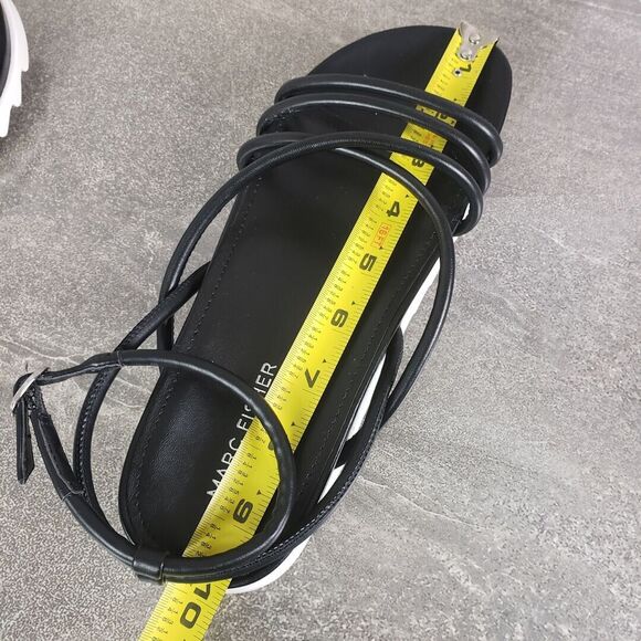 Marc Fisher Sandals Womens 7.5 Black Joylyn Strappy Sport Flat Shoes - Picture 8 of 10